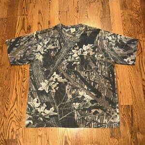 Mens Vintage Mossy Oak Camo Shirt XL